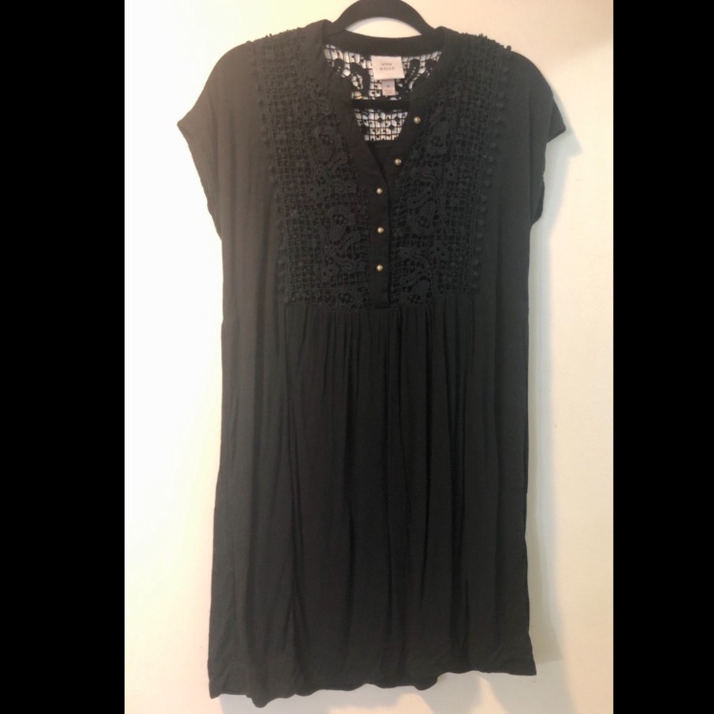 Knox Rose Black Dress with Lace Details